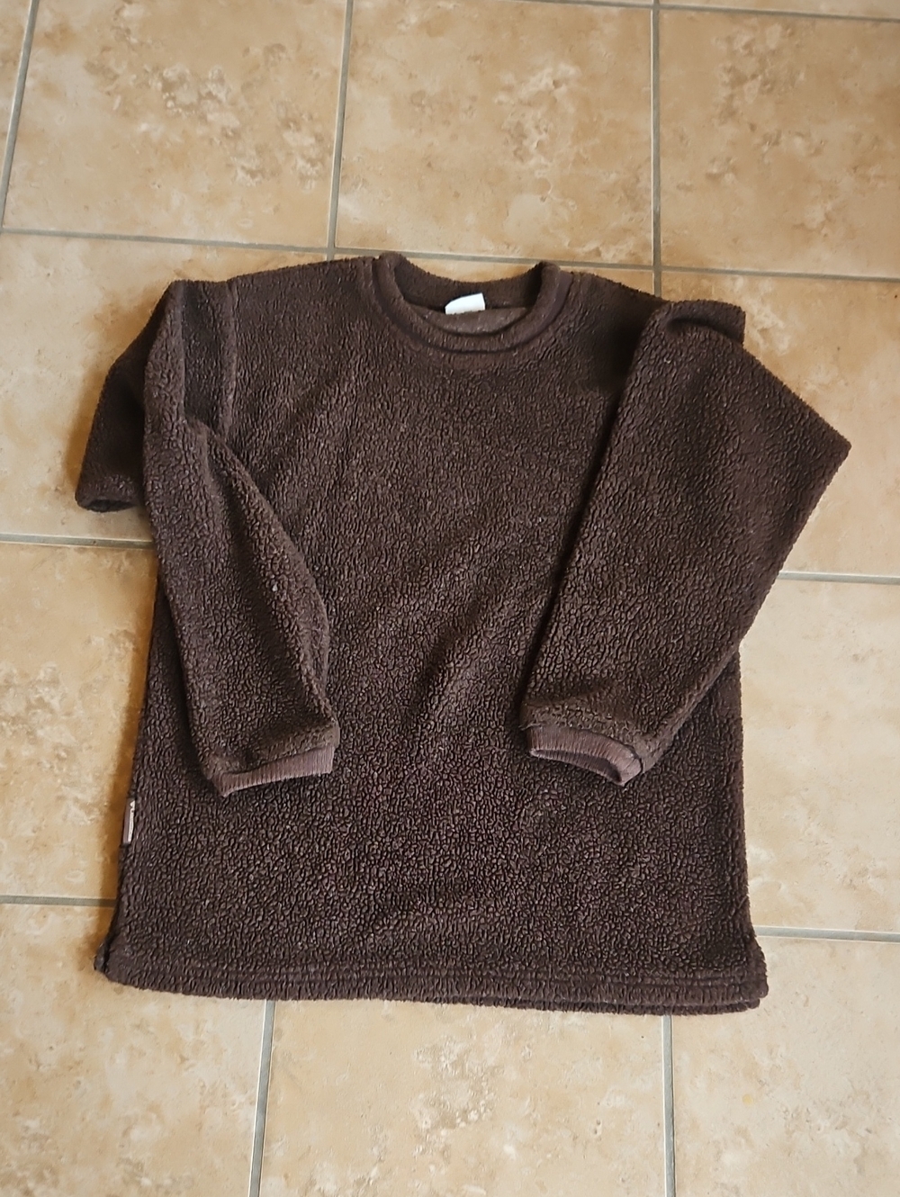 COLUMBIA Mens Brown Sherpa Pullover Sweater